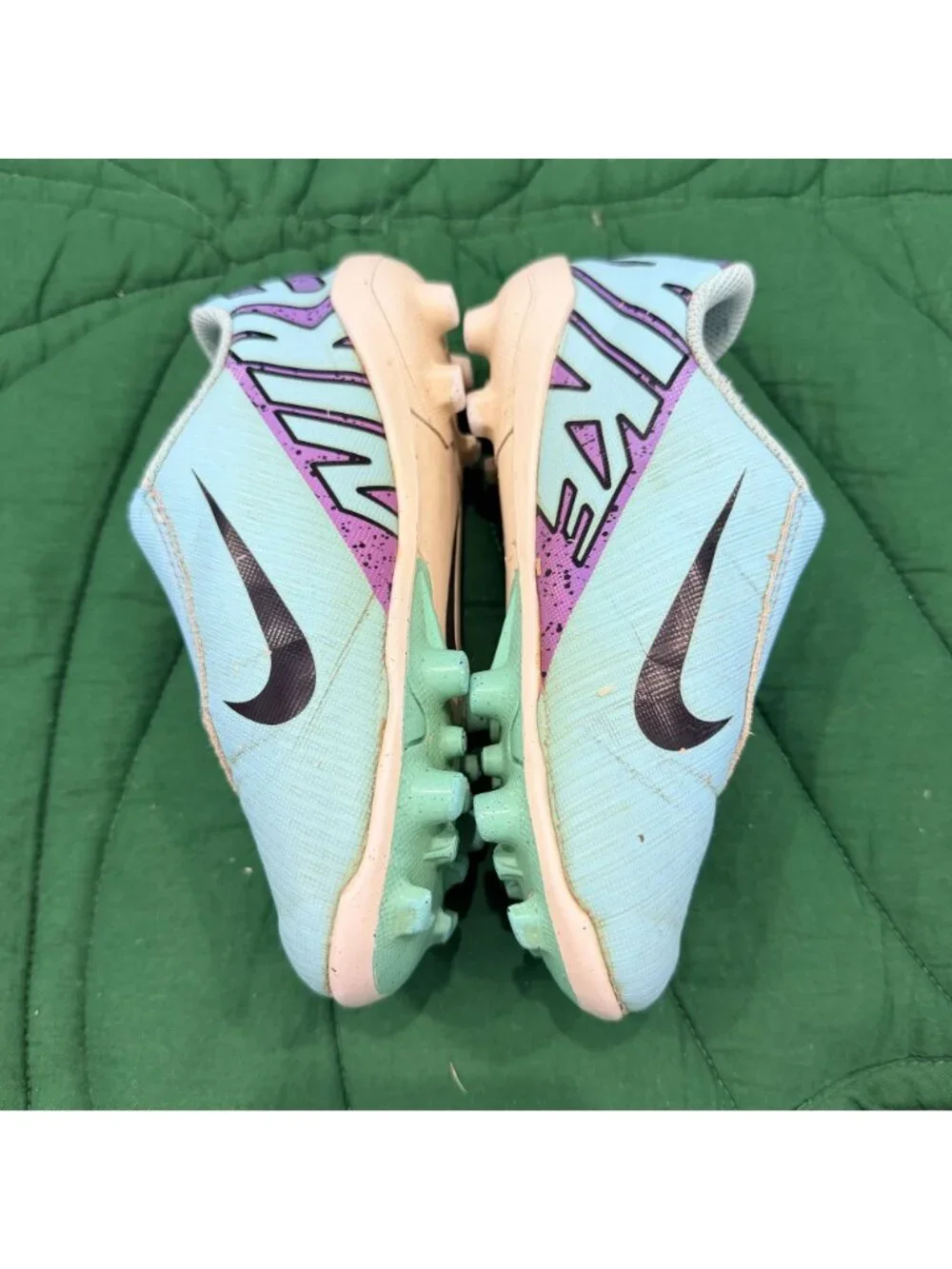 Nike Kids 11C Mercurial Vapor 15 Soccer Cleats Hyper Turquoise